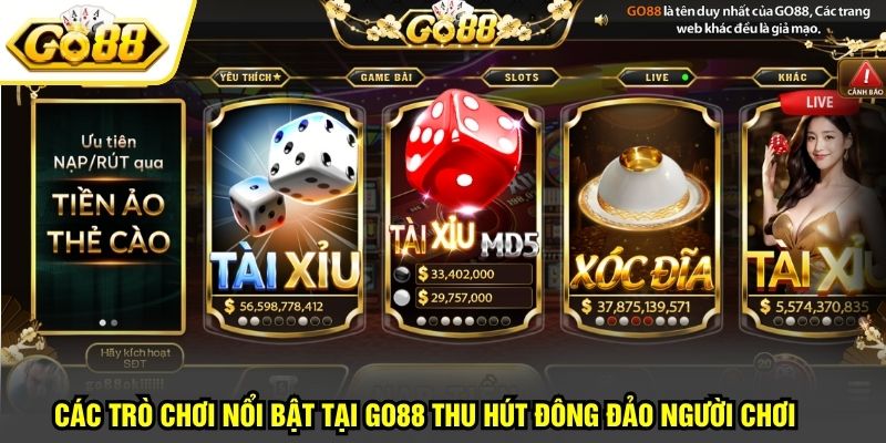 GO88 15 Các trò chơi nổi bật tại GO88 thu hút đông đảo người chơi